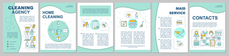 Cleaning agency brochure template layout