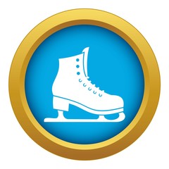 Skates icon blue vector isolated on white background for any design