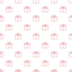 Fototapeta premium Seamless pattern with gifts boxes.
