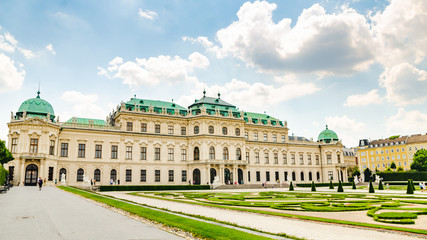 Plakat View of famous Belvedere palace in Vienna