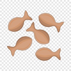 Cat dry food icon. Cartoon illustration of cat dry food vector icon for web design