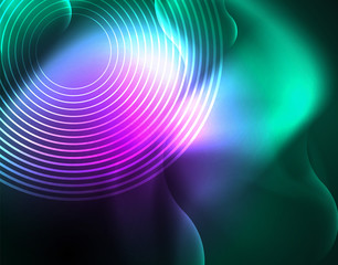 Neon lights vector abstract background