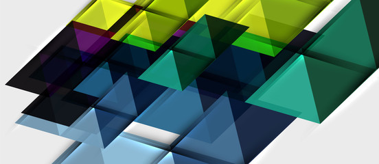 Obraz premium Triangle geometrical modern business presentation design template, abstract pattern for any background