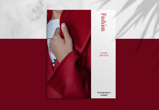Fashion Brochure Layout with Maroon Accents