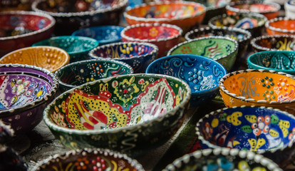 beautiful national design style plate closeup