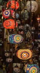 hanging beautiful arab lamp background