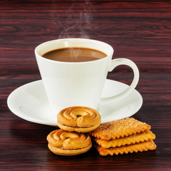 Coffee cup with smoke