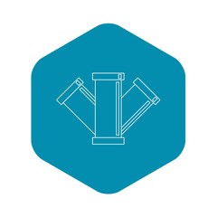 Sewage pipe icon. Outline illustration of sewage pipe vector icon for web