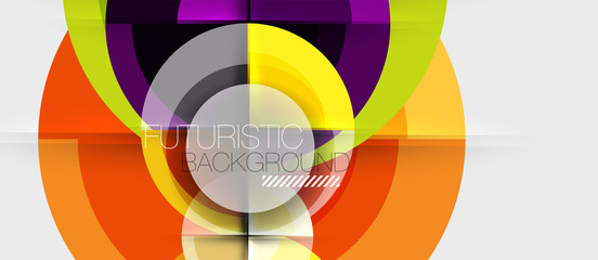 Obraz premium Circular geometrical design template