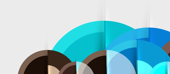 Fototapeta premium Geometric design abstract background - circles