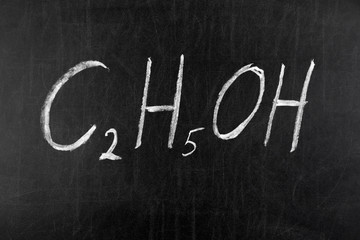 Obraz premium Proline (l-proline, Pro) amino acid molecule on blackboard