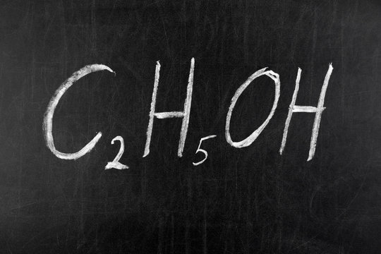 Proline (l-proline, Pro) amino acid molecule on blackboard