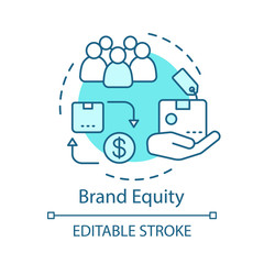 Brand equity concept icon