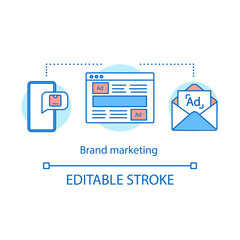 Brand marketing concept icon