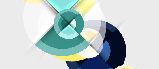 Fototapeta premium Geometric design abstract background - circles