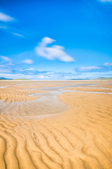 Fototapeta na wymiar Isle of Harris landscape - beautiful endless sandy beach and turquoise ocean