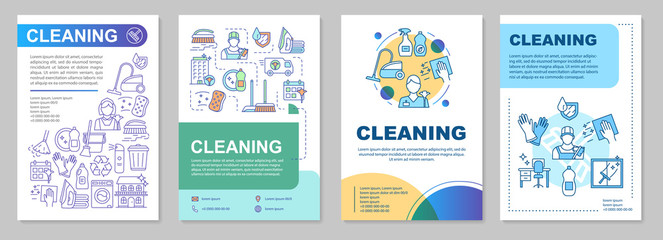 Cleaning brochure template layout