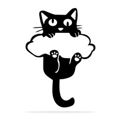 Cats and labels for text input. Vector concept illustration for design.