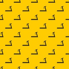 Treadmill pattern seamless vector repeat geometric yellow for any design
