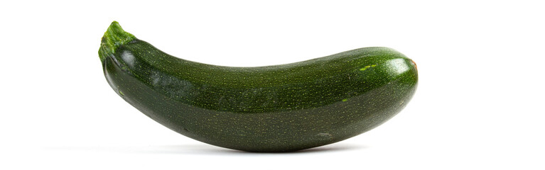 Belle courgette sur fond blanc