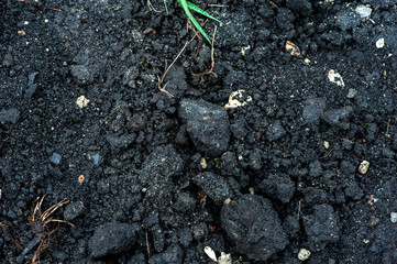 Black soil texture and background