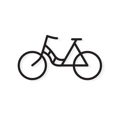 Fototapeta premium silhouette bike icon- vector illustration