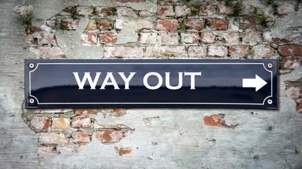 Street Sign WAY OUT