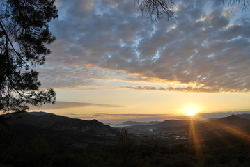 Sunrise in the Mediterranean Mountains