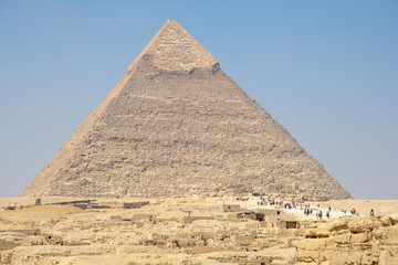 Fototapeta na wymiar At the Great Pyramids of Giza