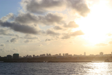 sunset over the coast of santo domingo