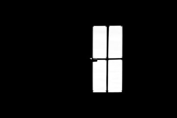 Isolated window in the dark (Germany, Europe)