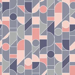 No drill light filtering roller blinds Grey Elegant retro style rose and gray seamless pattern