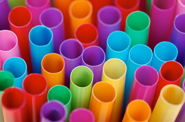 colorful drinking straws