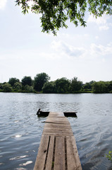 Obraz premium boat on the lake
