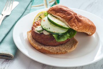 Fillet Fish Cake Sandwich
