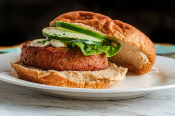 Fillet Fish Cake Sandwich