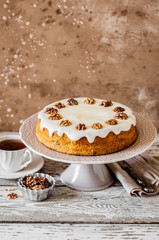 Pumpkin Cake with Cream Cheese Frosting