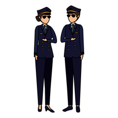 aviation pilots couple avatars characters