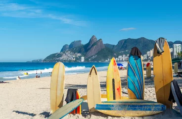 Photo sur Plexiglas Copacabana, Rio de Janeiro, Brésil Amazing view of Ipanema Beach, Rio de Janeiro, Brazil
