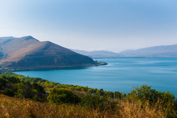 Beautiful view of Lake Sevan, Armenia