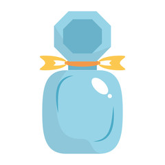 Perfume glass bottle cosmetic product vector illustration