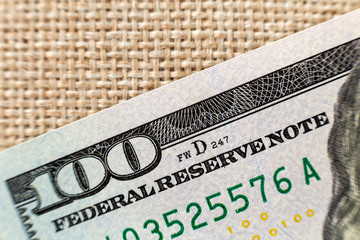 Money colorful background close-up. Details of American national currency banknotes bills. Symbol of wealth and prosperity. Cash, busyness and finances concept.