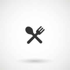 Spoon Fork Icon. Restaurant, Canteen, Cutlery or Foodcourt Illustrationt As A Simple Vector Sign Trendy Symbol for Design and Websites, Presentation or Mobile Application. - Vector.