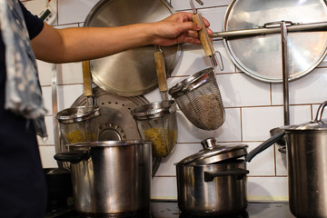 preparation and cooking of japanese food sushi noodles ramen