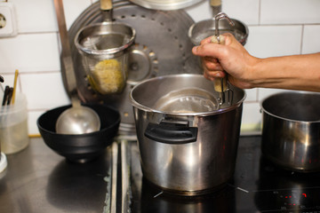 preparation and cooking of japanese food sushi noodles ramen