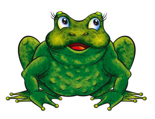 big green frog