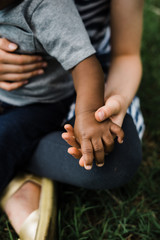 Black and White Children Holding Hands