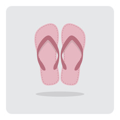 Vector design of flat icon, Slippers on isolated background.