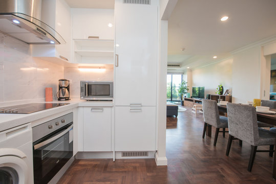 Modern, bright, clean, kitchen interior 