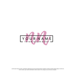 Initial N NN elegant logo template vector